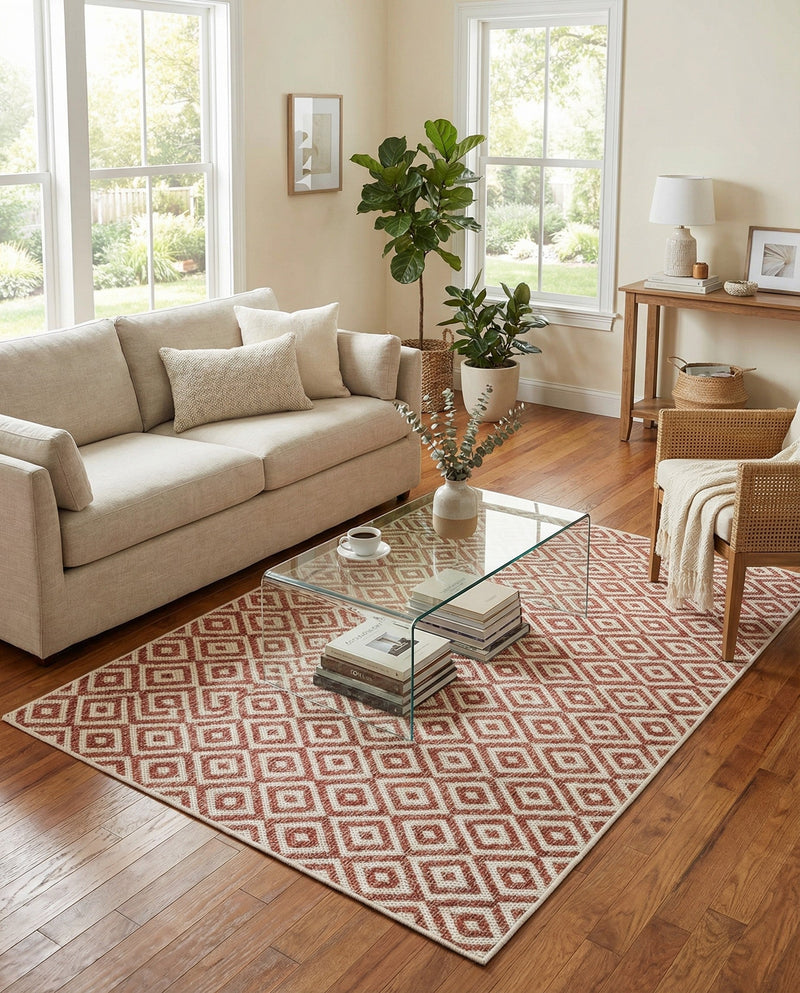 Urban Oasis Rugs Collection Area Rug -  Rooftop (Rust Red) Rectangle Rust Red  lifestyle 6