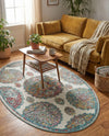 Arcadia Rugs Collection Area Rug -  Atlantis (Cream) Oval Cream  lifestyle 39
