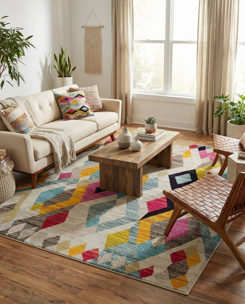 Sedona Vista Collection Area Rug -  Pricklypear Rectangle Multi  lifestyle 21