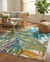 Seaside Blooms Collection Area Rug -  Arcadia Rectangle Multi  lifestyle 21