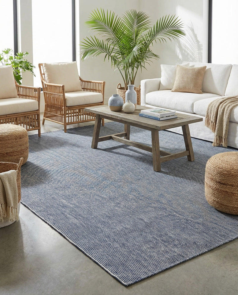 Jill Zarin Sedona Oasis Outdoor Collection Area Rug - Coconino (Navy Sky) Square Navy Sky  lifestyle 59