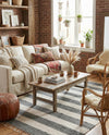 Tassel Trail Collection Area Rug - Pathway (Gray) Rectangle Gray  lifestyle 9