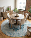 Coastal Haven Collection Area Rug - Seabreeze (Navy Blue) Round Navy Blue  lifestyle 58