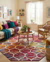 Trellis Mosaic Collection Area Rug -  Pergolatown (Multi) Octagon Multi  lifestyle 69