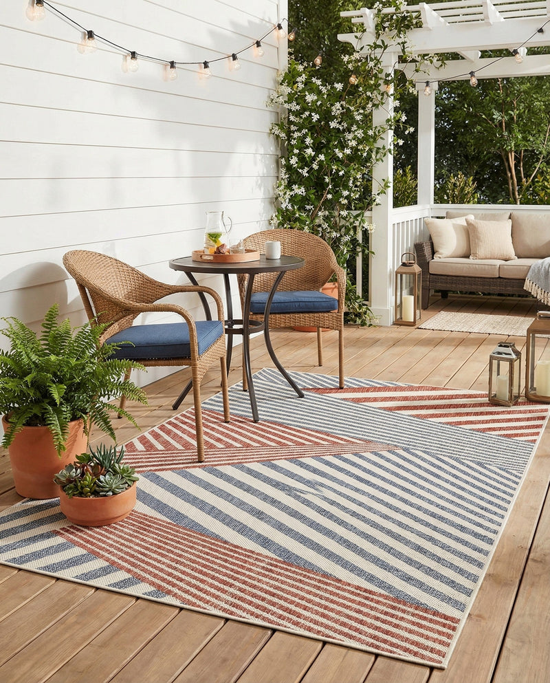 Urban Oasis Rugs Collection Area Rug -  Boardwalk Rectangle Blue  lifestyle 41