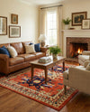 Tabriz Tapestries Collection Area Rug - Azerbaijan (Terracotta) Rectangle Terracotta  lifestyle 8