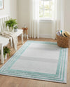 Bahama Breeze Outdoor Collection Area Rug -  Abaco Rectangle Gray Teal  lifestyle 69