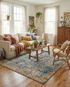 Sierra Collection Area Rug -  Shasta Rectangle Blue  lifestyle 35