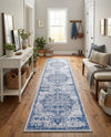 Baroque Era Collection Area Rug - Versailles (Gray Blue) Runner Gray Blue  lifestyle 69