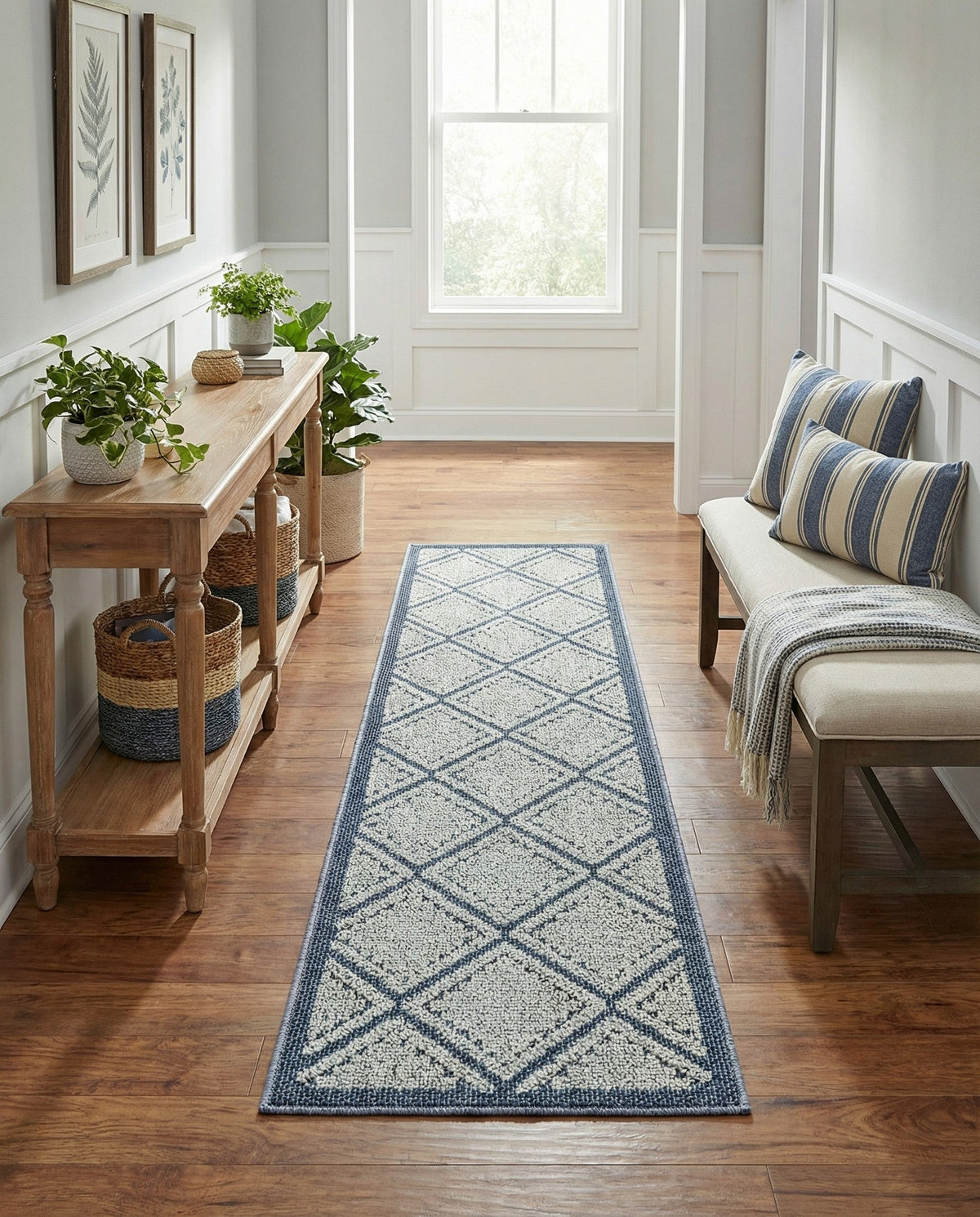 Savannah Pergola Collection Area Rug -  Eden Runner Navy Blue  lifestyle 162