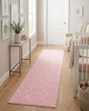 Trellis Mosaic Collection Area Rug - Arborville (Light Pink) Runner Light Pink  lifestyle 31
