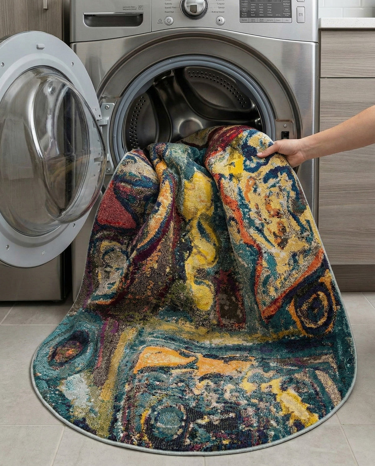 Autumnal Tapestry Collection Area Rug - Harvestville Oval Multi  lifestyle 100