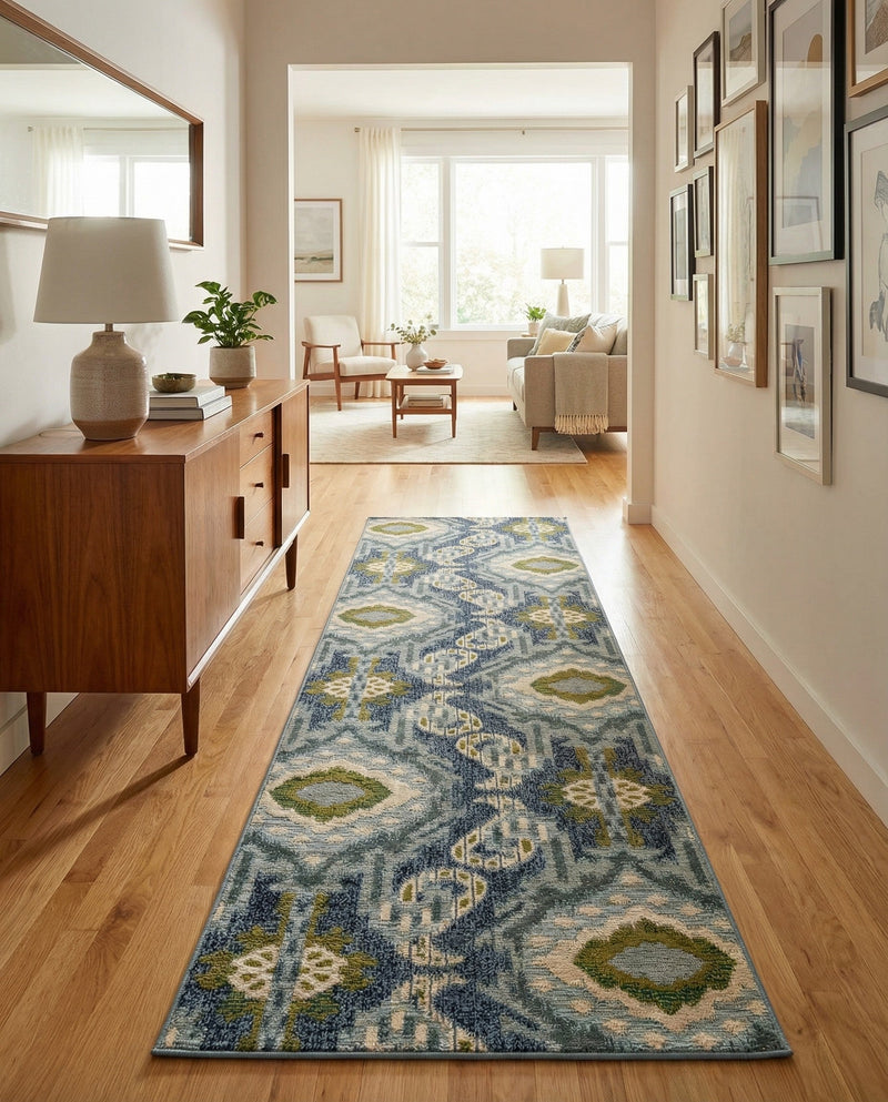 Urban Terrace Collection Area Rug -  Vista Runner Blue  lifestyle 58