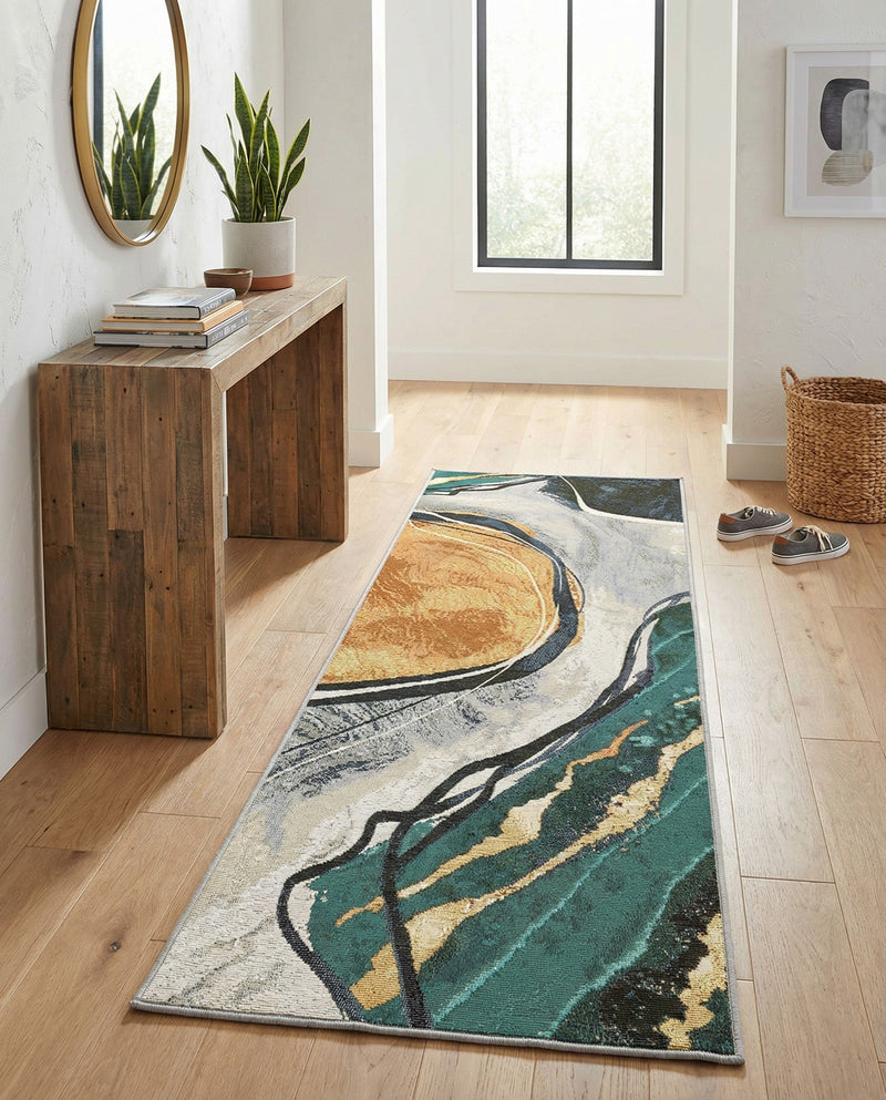 Urban Terrace Collection Area Rug -  Pavilion Runner Multi  lifestyle 74