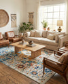 Parisian Elegance Collection Area Rug - Versailles (Teal) Rectangle Teal  lifestyle 17