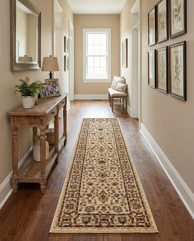 Jaipur Elegance Collection Area Rug -  Nahargarh (Cream) Runner Cream  lifestyle 78