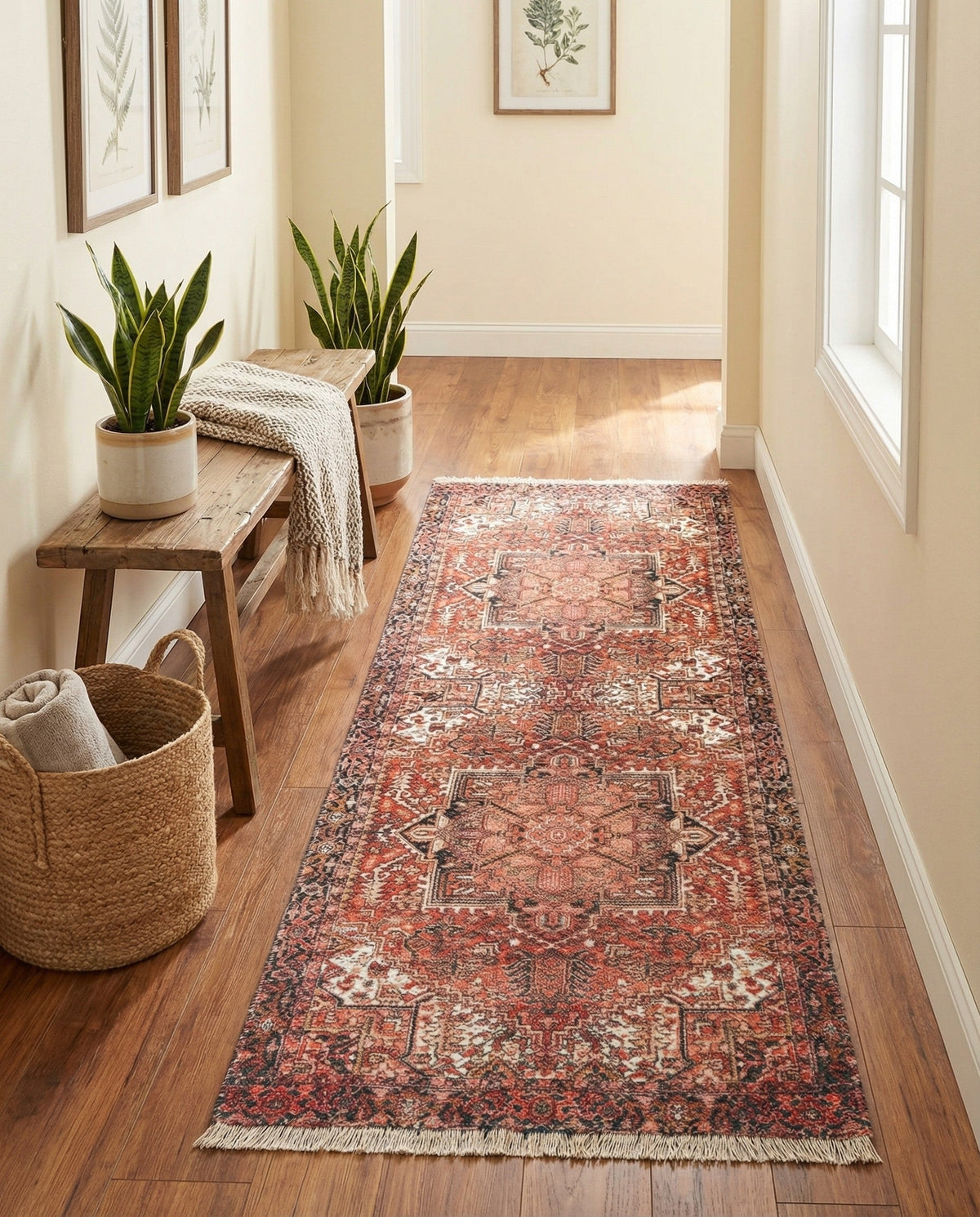 Bazaar Chic Collection Area Rug -  Essaouira Runner Rust Red  lifestyle 45