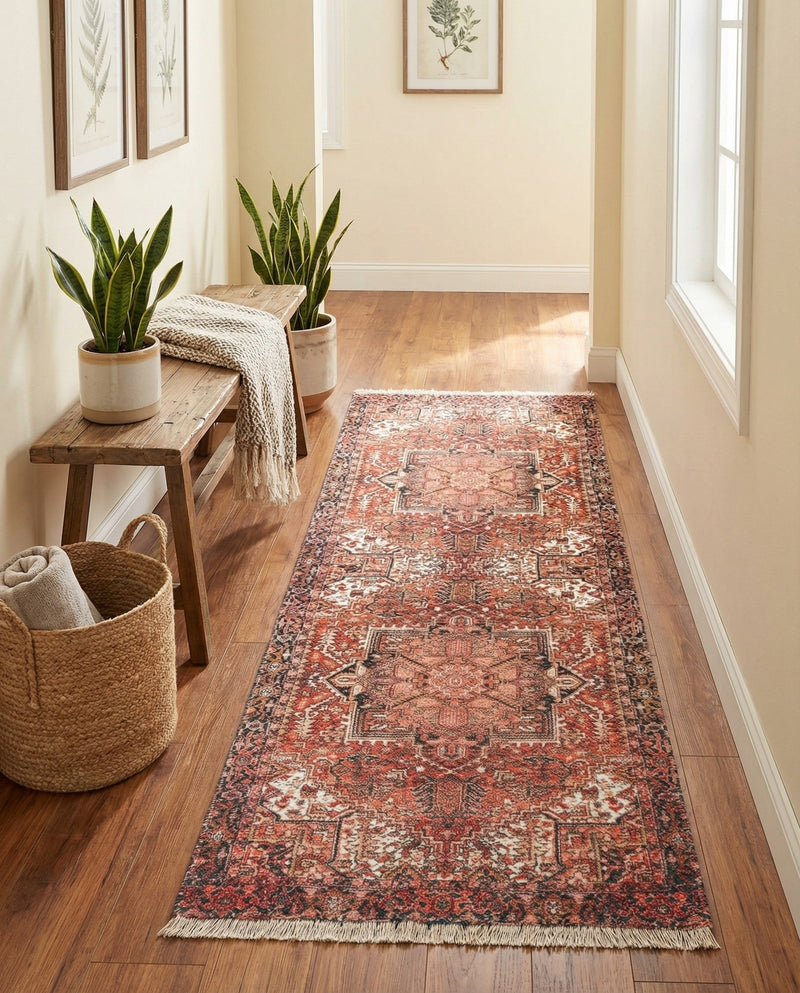 Bazaar Chic Collection Area Rug -  Essaouira Runner Rust Red  lifestyle 45