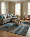 Autumn Meadow Collection Area Rug -  Sycamoreside (Blue Gray) Rectangle Blue Gray  lifestyle 8