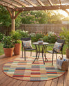 Coastal Terrace Collection Area Rug -  Harbor Round Multi  lifestyle 62