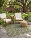 Garden Lattice Charm Collection Area Rug -  Pergola (Green) Rectangle Green  lifestyle 12