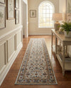 Casablanca Tapestry Collection Area Rug -  Marrakech (Cloud Gray) Runner Cloud Gray  lifestyle 49