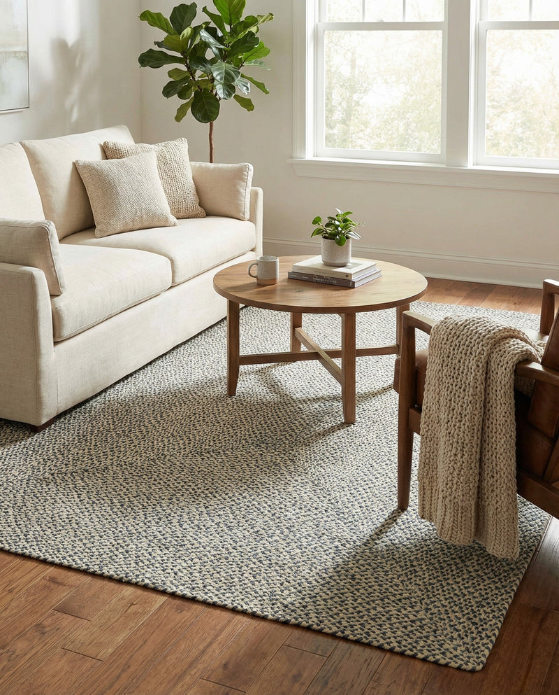 Highland Woven Jute Collection Area Rug - Glenmore (Gray) Rectangle Gray  lifestyle 5