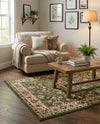 Isfahan Elegance Collection Area Rug - Naghsh-e Jahan (Green) Rectangle Green  lifestyle 52