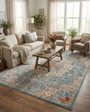 Coastal Haven Collection Area Rug - Seabreeze (Blue) Rectangle Blue  lifestyle 20