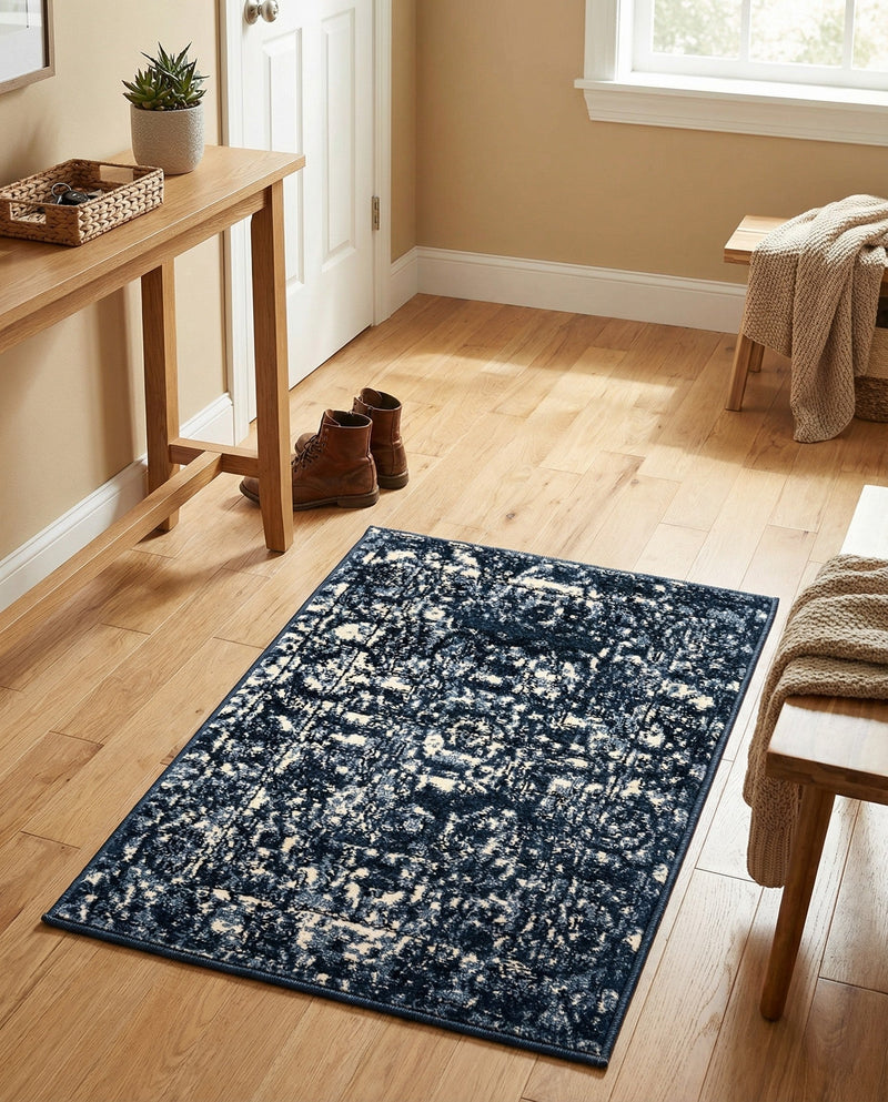 Horizon Collection Area Rug -  Zenith Rectangle Blue  lifestyle 28