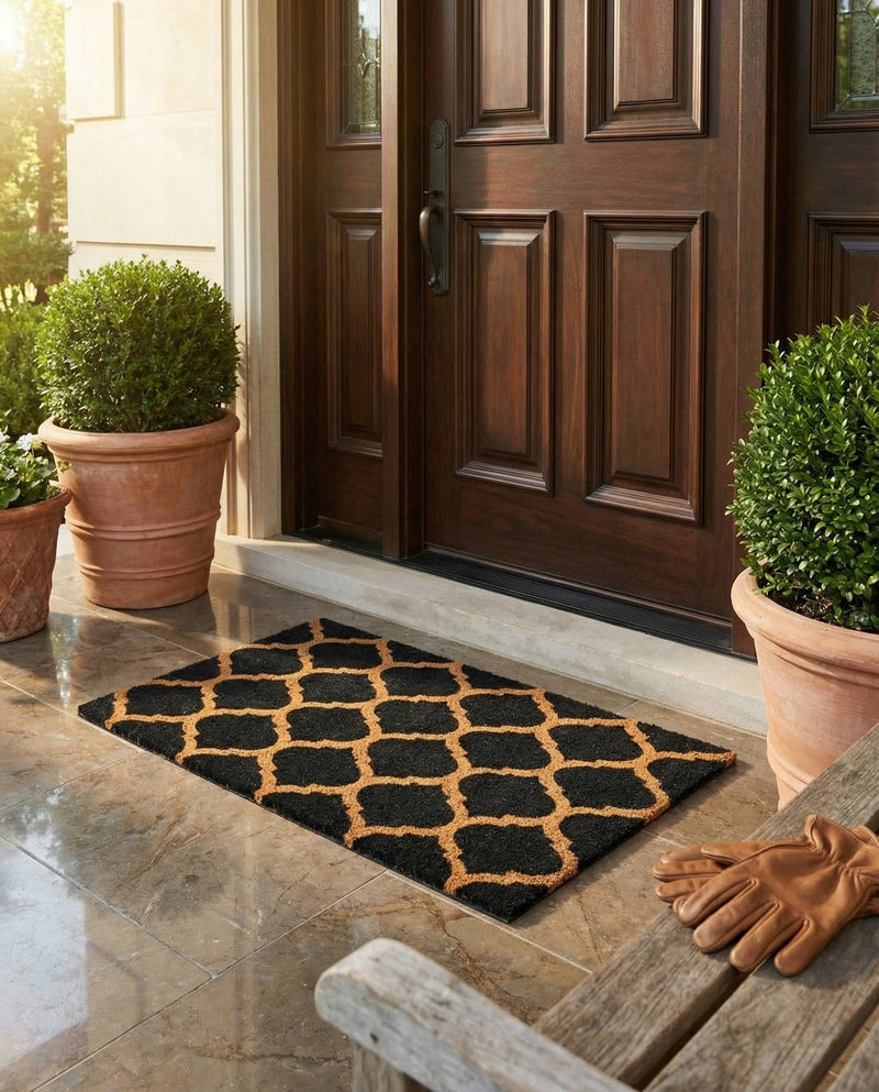 Threshold Welcome Collection Area Rug -  Portico Rectangle Black  lifestyle 6