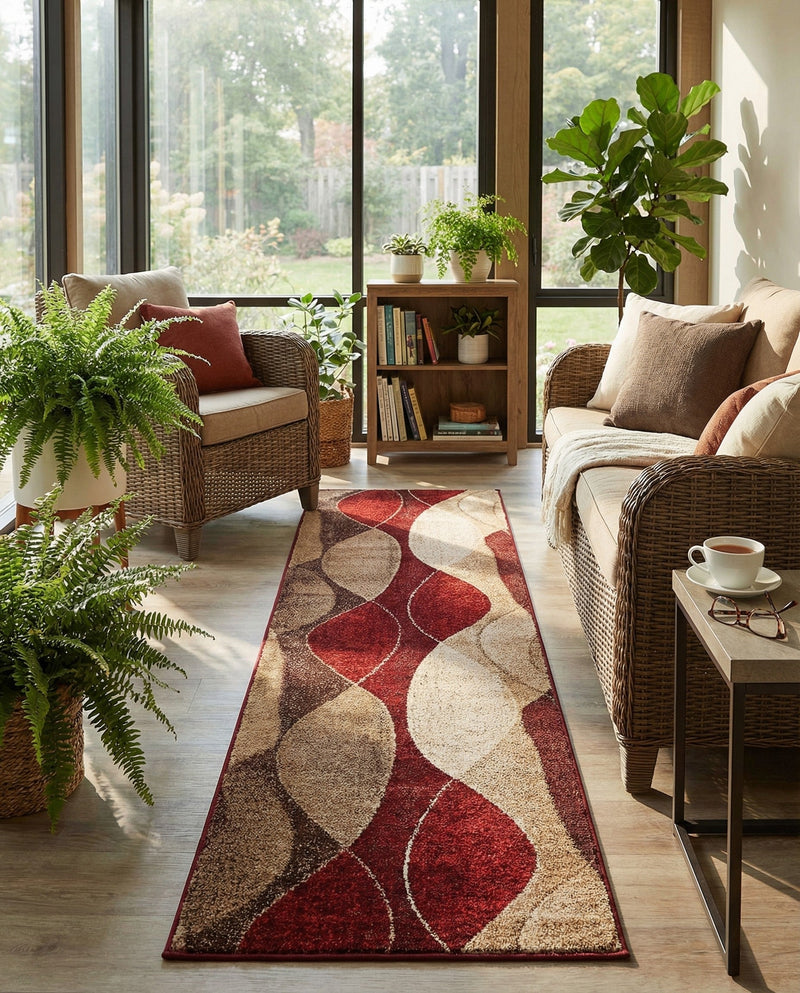 Autumn Meadow Collection Area Rug -  Emberglow Runner Multi  lifestyle 63