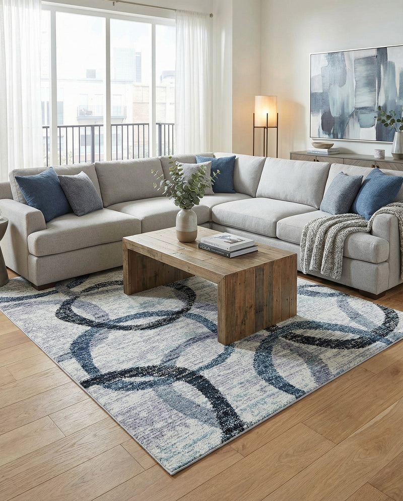 Santa Fe Trails Collection Area Rug -  Taos Rectangle Ivory  lifestyle 18
