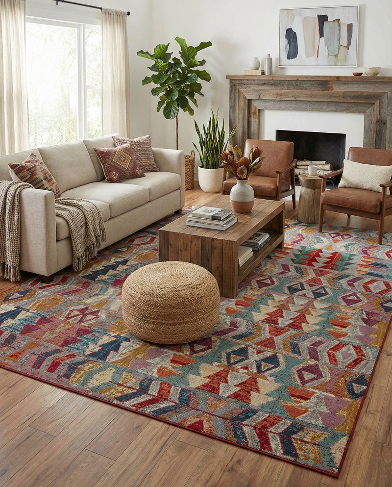 Urban Terrace Collection Area Rug -  Arcade Rectangle Multi  lifestyle 40