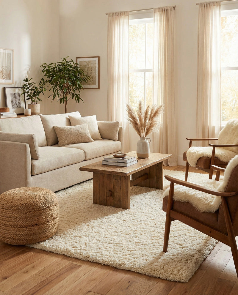 Eternal Plush Oasis Collection Area Rug -  Tranquility (Pearl) Rectangle Pearl  lifestyle 6