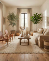 Savannah Jute Collection Area Rug - Seashore Rectangle Ivory  lifestyle 19