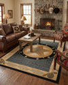 Frontier Trails Collection Area Rug - Redwood Rectangle Blue  lifestyle 41