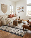 Desert Modern Eco Rug Series Collection Area Rug -  Arches Rectangle Gray  lifestyle 7