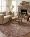 Sahara Essence Collection Area Rug - Oasis (Brown) Oval Brown  lifestyle 27