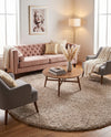 Majestic Manor Collection Area Rug - Versailles (Blonde) Round Blonde  lifestyle 46