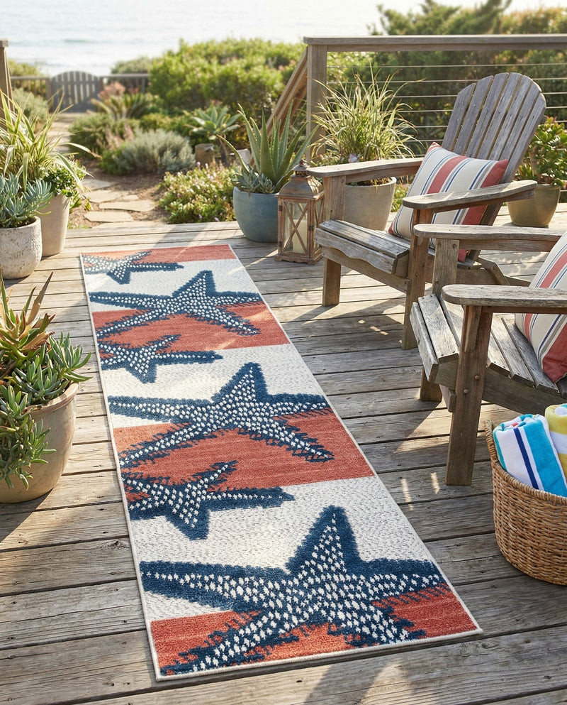 Caribbean Terrace Collection Area Rug -  Curacao Runner Ivory  lifestyle 31
