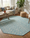 Savannah Pergola Collection Area Rug -  Pergola (Aqua) Octagon Aqua  lifestyle 72