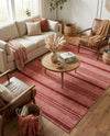 Jewel Oasis Collection Area Rug - Sapphire (Rusty Pink Rose) Rectangle Rusty Pink Rose  lifestyle 6