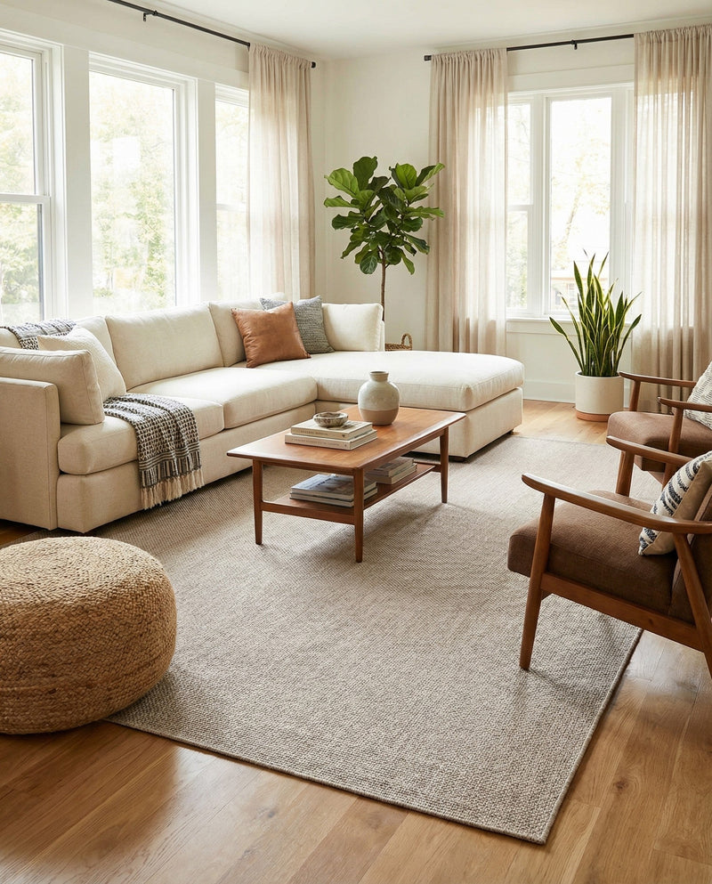 Seaside Serenity Collection Area Rug - Veranda (Beige) Rectangle Beige  lifestyle 31