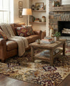 Bistro Lounge Collection Area Rug -  Piccolo Rectangle Beige  lifestyle 4