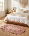 Woven Seaside Jute Collection Area Rug - Coastalhaven (Pink) Oval Pink  lifestyle 23