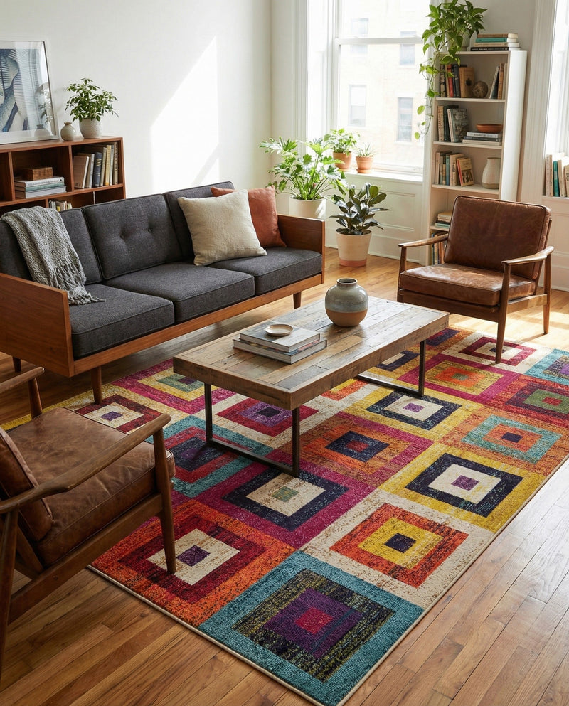 Marrakesh Elegance Collection Area Rug -  Ourika Rectangle Multi  lifestyle 10