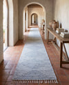 Thar Cotton Collection Area Rug - Jaisalmer (Light Gray) Runner Light Gray  lifestyle 78