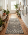 Savannah Threads Collection Area Rug -  Serengeti Runner Charcoal and Ivory  lifestyle 40