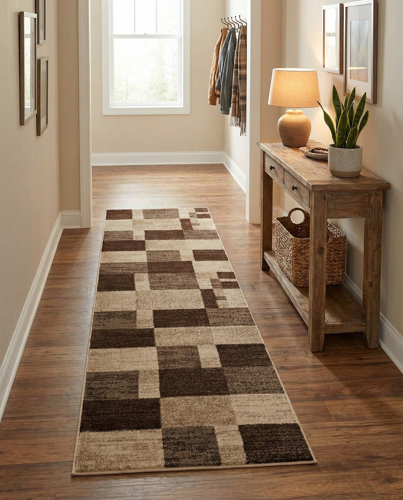 Autumn Meadow Collection Area Rug -  Sycamoreside (Light Brown) Runner Light Brown  lifestyle 58